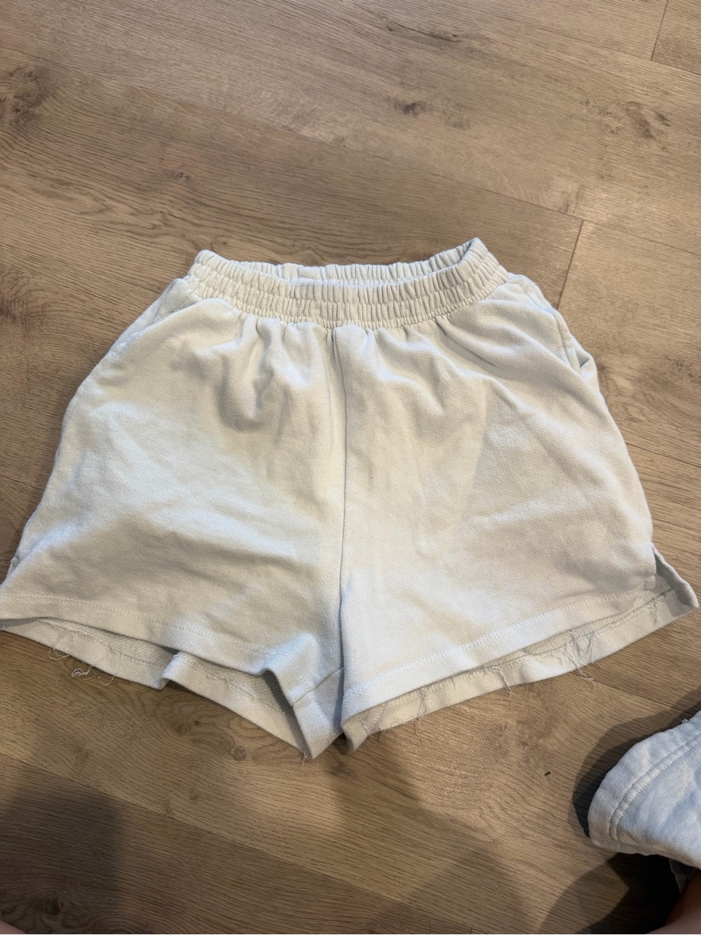 Women’s Lightweight White Elastic-Waist Shorts